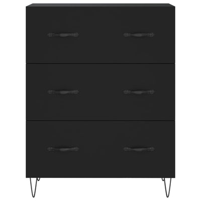 Kaappi musta 69,5x34x180 cm tekninen puu