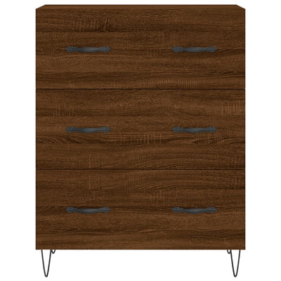 Kaappi ruskea tammi 69,5x34x180 cm tekninen puu