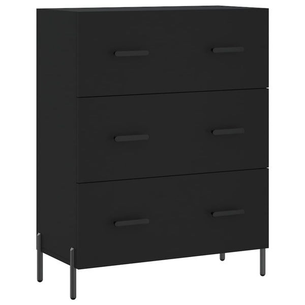 Kaappi musta 69,5x34x180 cm tekninen puu