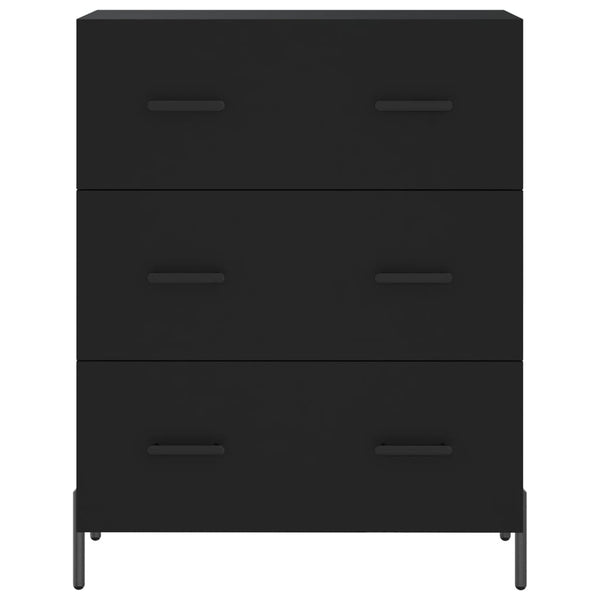 Kaappi musta 69,5x34x180 cm tekninen puu