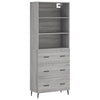 Harmaa kaappi 69,5x34x180 cm tekninen puu Sonoma