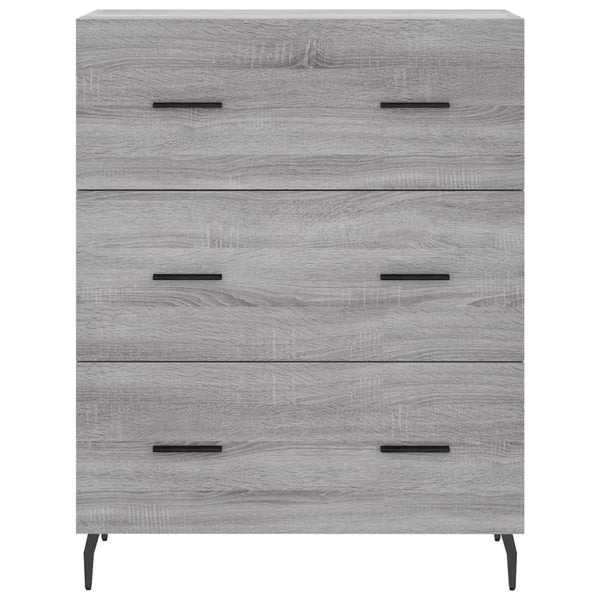 Harmaa kaappi 69,5x34x180 cm tekninen puu Sonoma