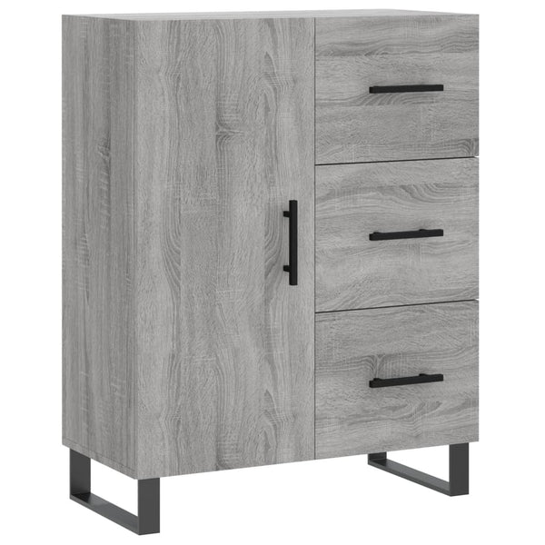 Kaappi 69,5x34x180 cm harmaa tekninen puu Sonoma