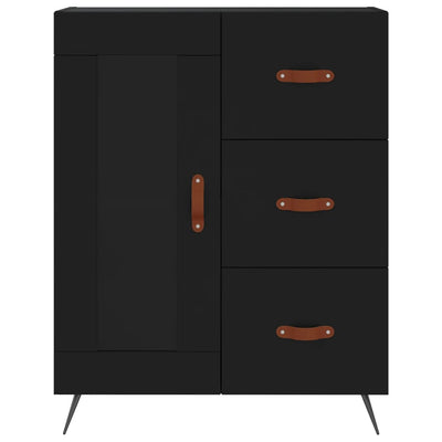 Kaappi musta 69,5x34x180 cm tekninen puu