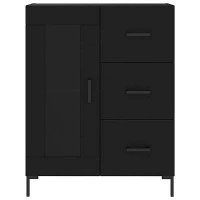 Kaappi musta 69,5x34x180 cm tekninen puu