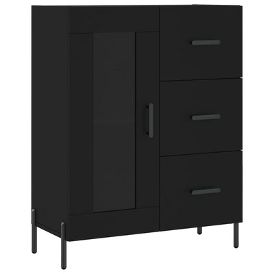 Kaappi musta 69,5x34x180 cm tekninen puu