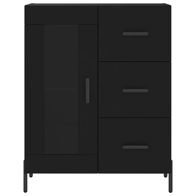 Kaappi musta 69,5x34x180 cm tekninen puu