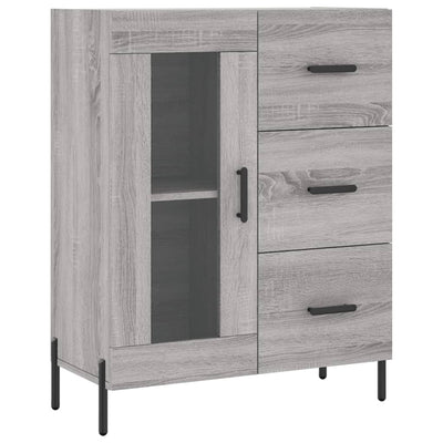 Kaappi harmaa Sonoma 69,5x34x180 cm tekninen puu