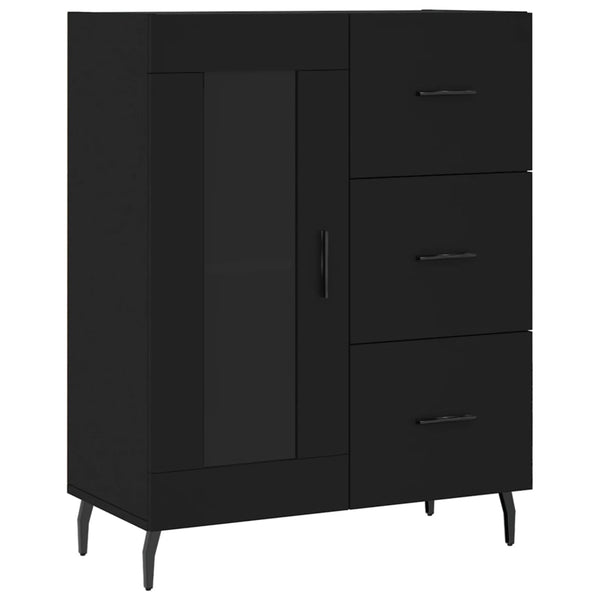 Kaappi musta 69,5x34x180 cm tekninen puu