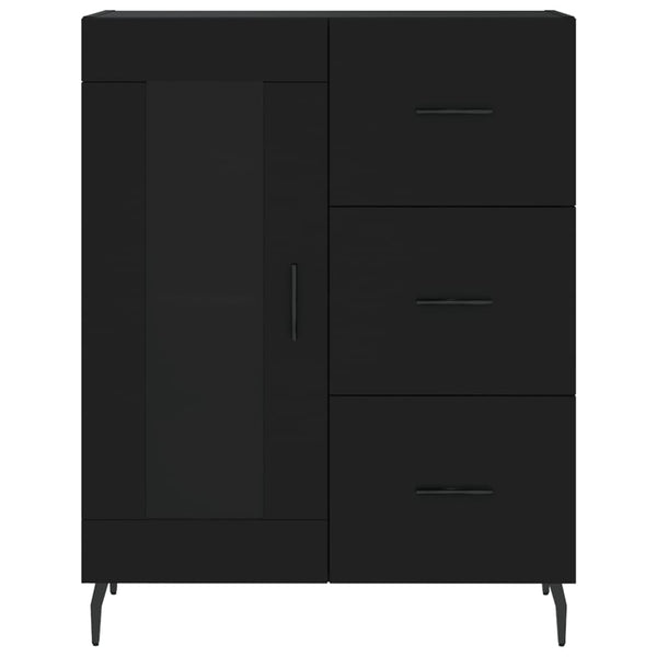 Kaappi musta 69,5x34x180 cm tekninen puu