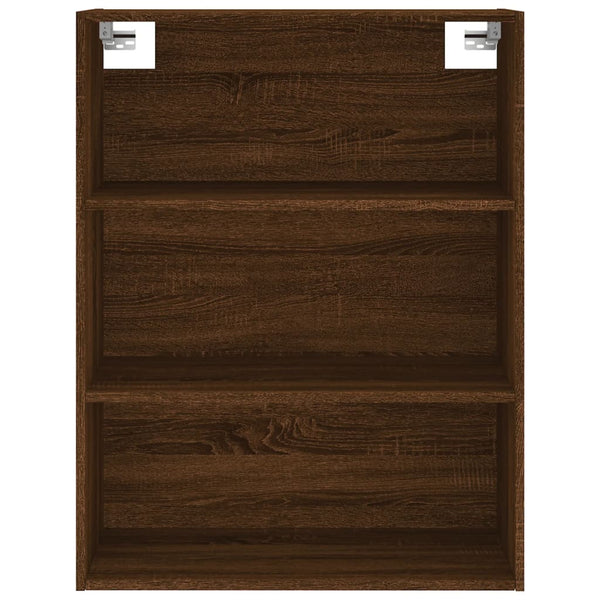 Kaappi ruskea tammi 69,5x34x180 cm tekninen puu