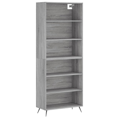Kaappi harmaa Sonoma 69,5x32,5x180 cm tekninen puu