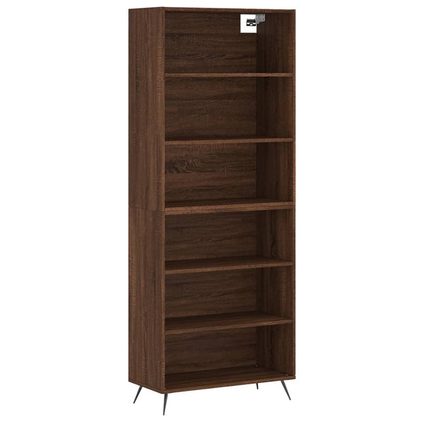 Kaappi ruskea tammi 69,5x32,5x180 cm tekninen puu