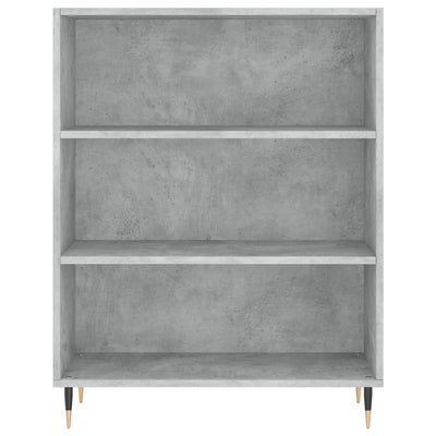 Kaappi betoninharmaa 69,5x32,5x180 cm tekninen puu