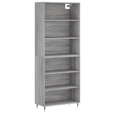 Kaappi harmaa Sonoma 69,5x32,5x180 cm tekninen puu