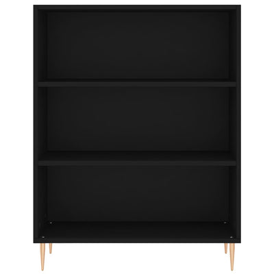 Kaappi musta 69,5x32,5x180 cm tekninen puu