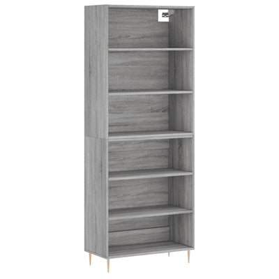 Kaappi harmaa Sonoma 69,5x32,5x180 cm tekninen puu