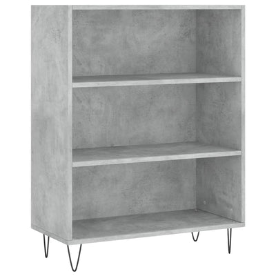 Kaappi betoninharmaa 69,5x32,5x180 cm tekninen puu