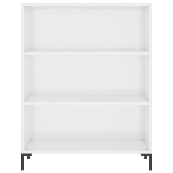 Kaappi korkeakiilto valkoinen 69,5x32,5x180 cm tekninen puu