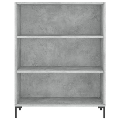 Kaappi betoninharmaa 69,5x32,5x180 cm tekninen puu