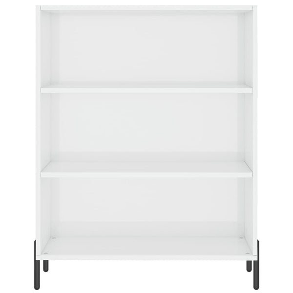 Kaappi korkeakiilto valkoinen 69,5x32,5x180 cm tekninen puu