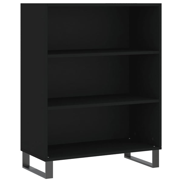 Kaappi musta 69,5x32,5x180 cm tekninen puu