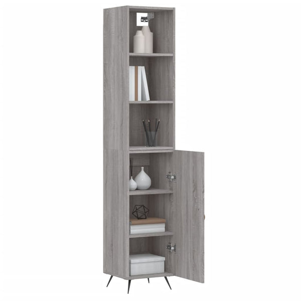 Kaappi harmaa Sonoma 34,5x34x180 cm tekninen puu
