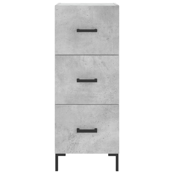 Kaappi betoninharmaa 34,5x34x180 cm tekninen puu