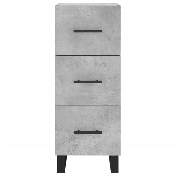 Kaappi betoninharmaa 34,5x34x180 cm tekninen puu