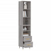 Kaappi harmaa Sonoma 34,5x34x180 cm tekninen puu