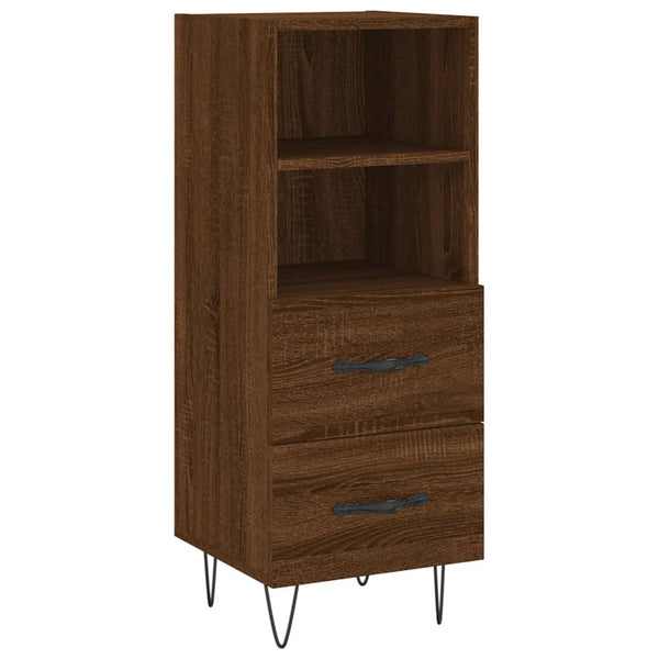 Kaappi ruskea tammi 34,5x34x180 cm tekninen puu