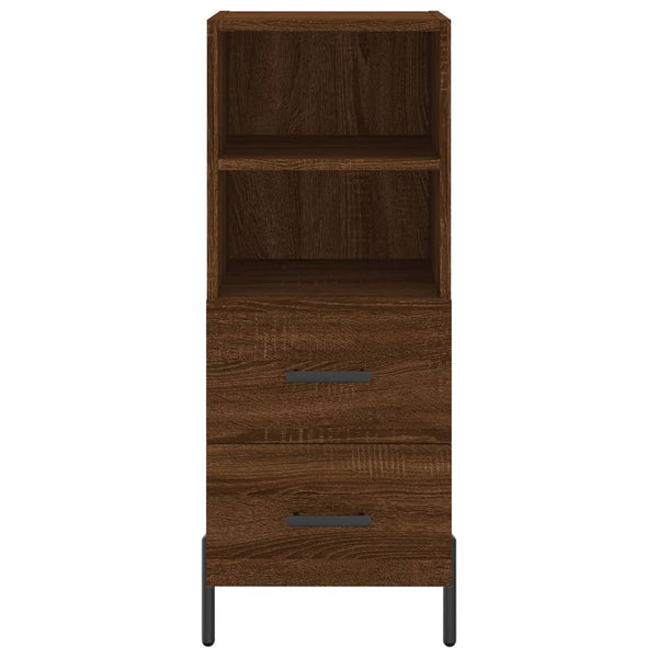 Kaappi ruskea tammi 34,5x34x180 cm tekninen puu
