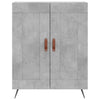 Kaappi betoninharmaa 69,5x34x180 cm tekninen puu