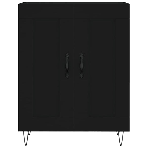 Kaappi musta 69,5x34x180 cm tekninen puu