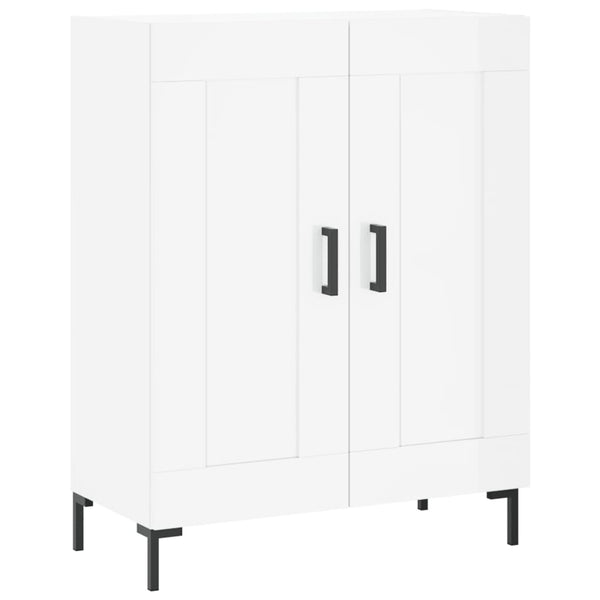 Kaappi korkeakiilto valkoinen 69,5x34x180 cm tekninen puu
