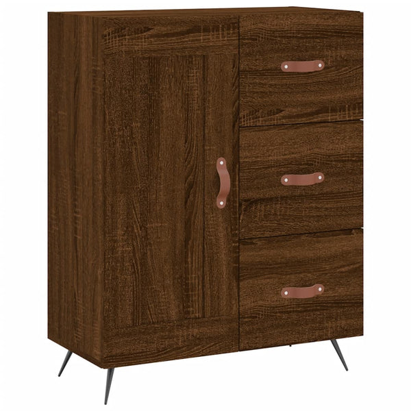 Kaappi ruskea tammi 69,5x34x180 cm tekninen puu