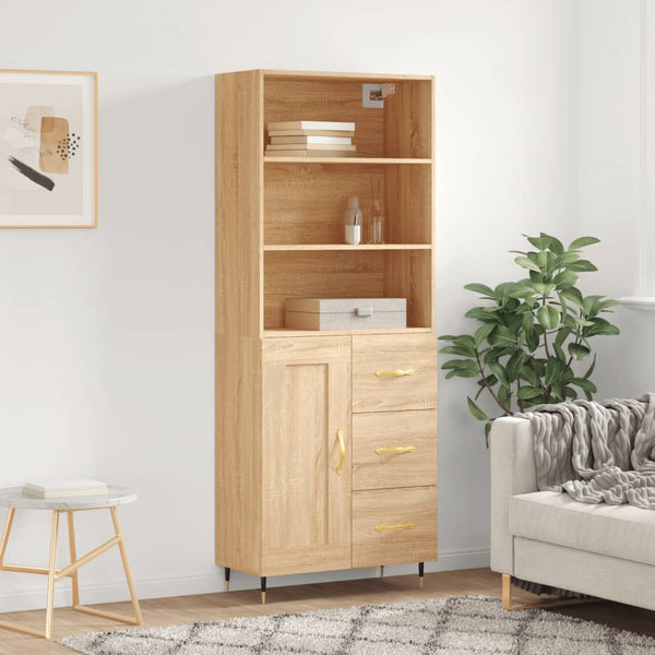 Kaappi Sonoma tammi 69,5x34x180 cm tekninen puu
