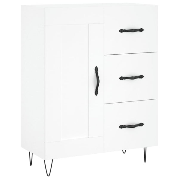 Kaappi 69,5x180 cm 34 cm teknistä puuta valkoinen