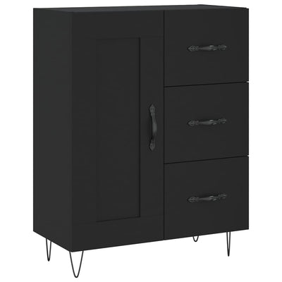 Kaappi musta 69,5x34x180 cm tekninen puu