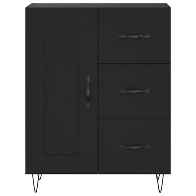 Kaappi musta 69,5x34x180 cm tekninen puu