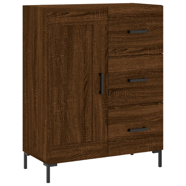 Kaappi ruskea tammi 69,5x34x180 cm tekninen puu