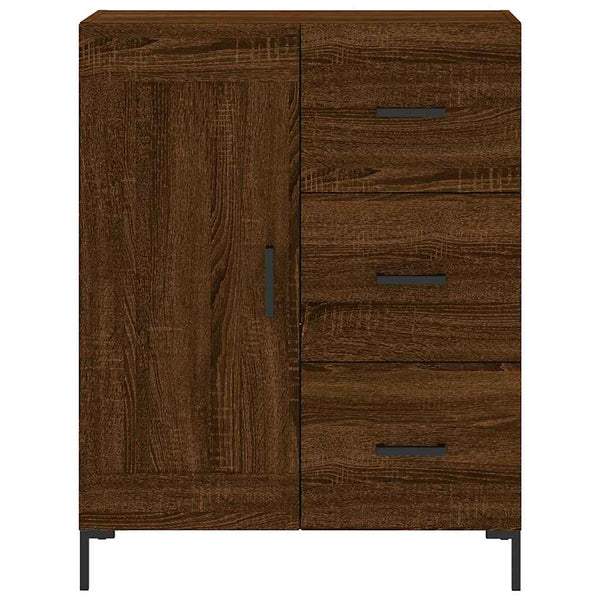 Kaappi ruskea tammi 69,5x34x180 cm tekninen puu