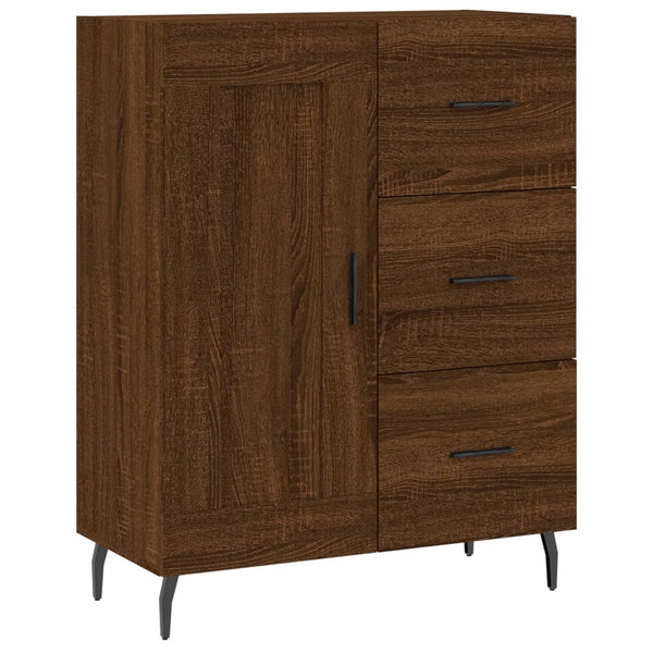 Kaappi ruskea tammi 69,5x34x180 cm tekninen puu