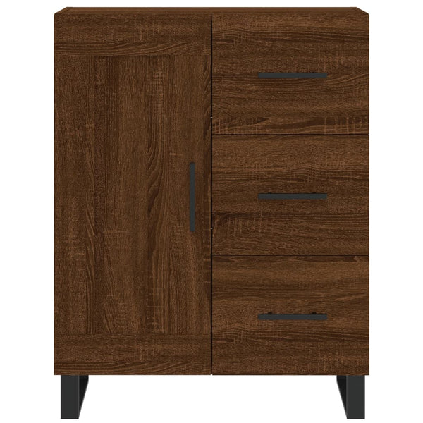 Kaappi ruskea tammi 69,5x34x180 cm tekninen puu
