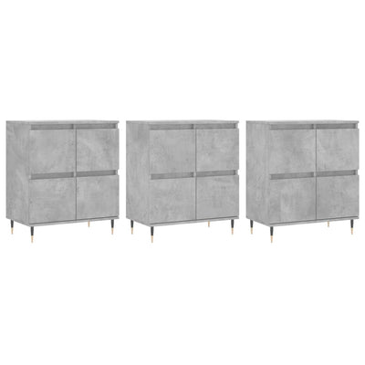 Senkit 3 kpl betoninharmaa tekninen puu