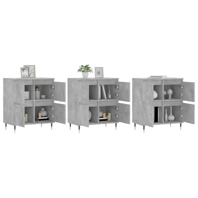 Senkit 3 kpl betoninharmaa tekninen puu