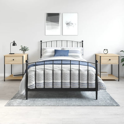 Sonoma-tammi yöpöydät Strajeru 44x45x58cm (2 kpl, puinen)