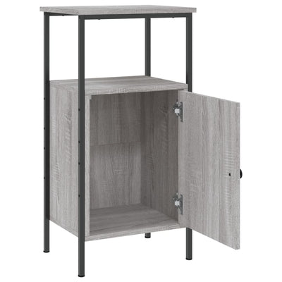 Yöpöydät 2 kpl harmaa Sonoma 41x31x80 cm tekninen puu