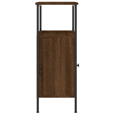 Yöpöydät 2 kpl ruskea tammi 41x31x80 cm tekninen puu