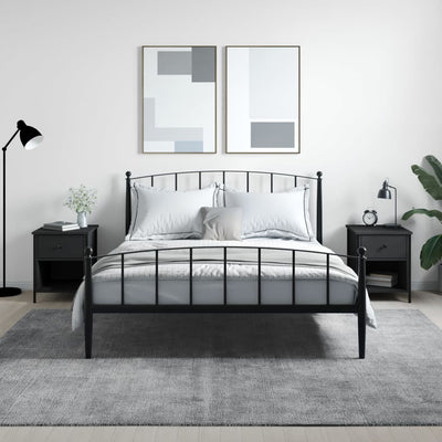 Musta yöpöydät Giampiero 40x42x50cm (2 kpl puinen)